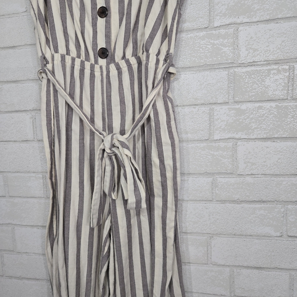 Maurices stripe tie front jumpsuit - Picture 4 of 15